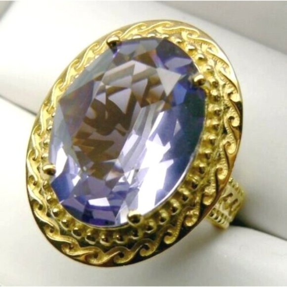 VERA WANG Simply Vera 18KT Gold over Silver sz 7 - Picture 6 of 13